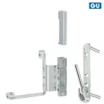 Balama inferioara Gu Uni-Jet dreapta 13mm, 150kg, argintiu