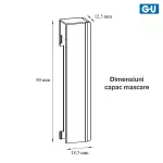 Balama inferioara GU, deschidere stanga, falt 9mm, culoare capace Auriu