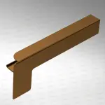 Capac lateral tip C pentru glaf aluminiu premium 340mm bronz închis dreapta
