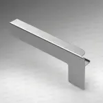 Capac lateral tip C pentru glaf aluminiu premium 320mm argintiu stânga