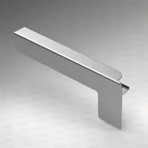 Capac lateral tip C pentru glaf aluminiu premium 320mm argintiu stânga