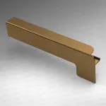 Capac lateral tip C pentru glaf aluminiu premium 210mm bronz deschis stânga