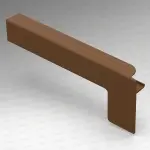 Capac lateral tip C pentru glaf aluminiu premium 195mm stejar auriu stânga