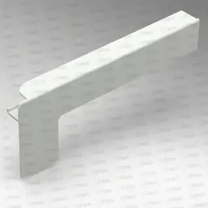 Capac lateral tip C pentru glaf aluminiu premium 180mm alb dreapta