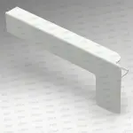 Capac lateral tip C pentru glaf aluminiu premium 340mm alb stânga