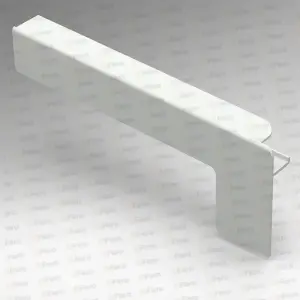 Capac lateral tip C pentru glaf aluminiu premium 340mm alb stânga