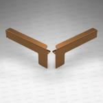 Set capace tip C glaf aluminiu premium 90mm bronz deschis ( stânga-dreapta )