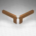 Set capace tip C glaf aluminiu premium 90mm bronz închis ( stânga-dreapta )