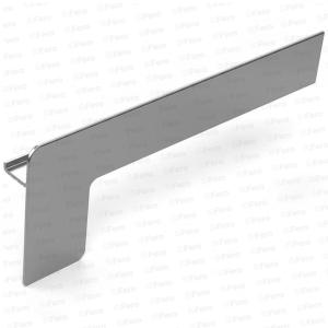 Capac lateral tip L pentru glaf aluminiu premium 380mm argintiu dreapta