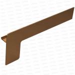Capac lateral tip L pentru glaf aluminiu premium 340mm bronz deschis dreapta