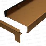 Capac lateral tip L pentru glaf aluminiu premium 320mm stejar auriu dreapta