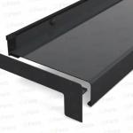 Capac lateral tip L pentru glaf aluminiu premium 130mm gri antracit dreapta