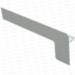 Capac lateral tip L pentru glaf aluminiu premium 280mm alb stânga