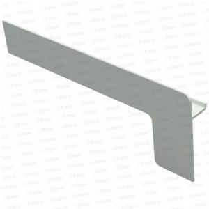 Capac lateral tip L pentru glaf aluminiu premium 280mm alb stânga