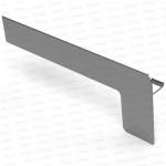 Capac lateral tip L pentru glaf aluminiu premium 320mm argintiu stânga