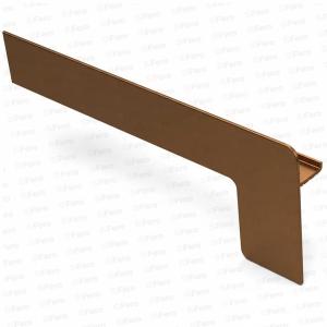 Capac lateral tip L pentru glaf aluminiu premium 340mm bronz închis stânga