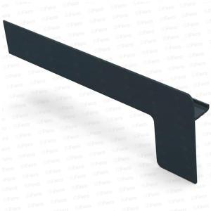 Capac lateral tip L pentru glaf aluminiu premium 340mm gri antracit stânga