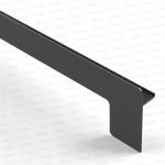 Capac lateral tip L pentru glaf aluminiu premium 280mm maro stânga