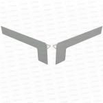 Set capace tip L glaf aluminiu premium 280mm argintiu ( stânga-dreapta )