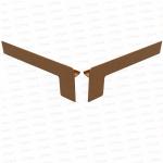 Set capace tip L glaf aluminiu premium 340mm bronz deschis ( stânga-dreapta )