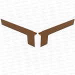 Set capace tip L glaf aluminiu premium 195mm bronz închis ( stânga-dreapta )