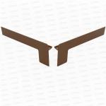 Set capace tip L glaf aluminiu premium 195mm stejar auriu ( stânga-dreapta )