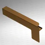 Capac lateral tip C pentru glaf aluminiu premium 195mm bronz închis stânga