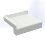 Glaf exterior premium din aluminiu 320 mm × 2000 mm – Alb RAL 9016