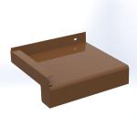Glaf exterior premium din aluminiu 300 mm × 2000 mm – Stejar Auriu (RAL 8003)